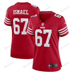 Keith Ismael 67 San Francisco 49ers Women's Home Game Player Jersey - Scarlet