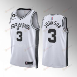 Keldon Johnson 3 San Antonio Spurs 2022-23 Association Edition White Men Jersey Swingman