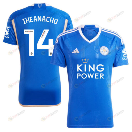 Kelechi Iheanacho 14 Leicester City FC 2023/24 Home Men Jersey - Blue
