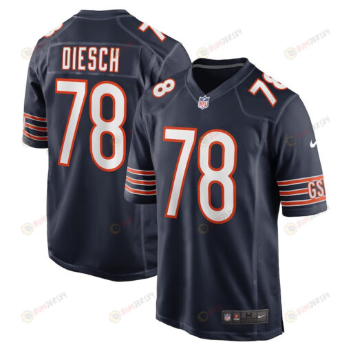 Kellen Diesch Chicago Bears Game Player Jersey - Navy