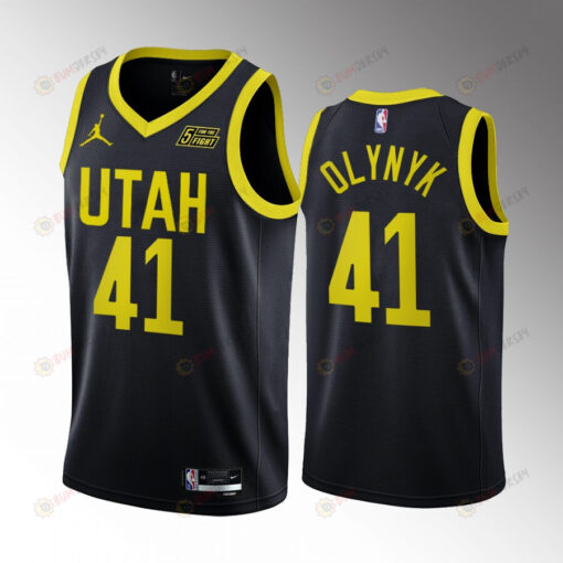 Kelly Olynyk 41 2022-23 Utah Jazz Black Statement Edition Jersey Swingman