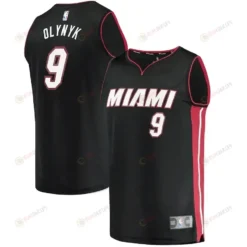 Kelly Olynyk Miami Heat Fast Break Jersey Black - Icon Edition