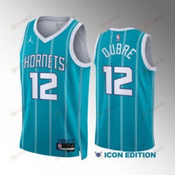 Kelly Oubre 12 Charlotte Hornets Teal Men Jersey 2022-23 Icon Edition Swingman