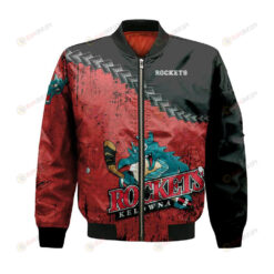 Kelowna Rockets Bomber Jacket 3D Printed Grunge Polynesian Tattoo