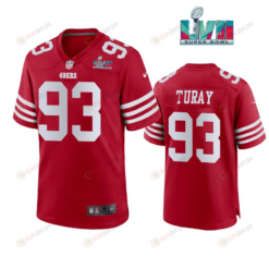 Kemoko Turay 93 San Francisco 49Ers Super Bowl LVII Men's Jersey- Scarlet