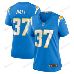 Kemon Hall 37 Los Angeles Chargers Women's Game Jersey - Powder Blue