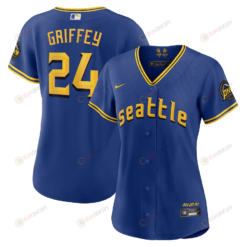 Ken Griffey Jr. 24 Seattle Mariners 2023 City Connect Game Jersey - Women's Royal