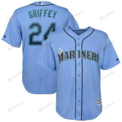 Ken Griffey Jr. Seattle Mariners Official Cool Base Player Jersey - Light Blue