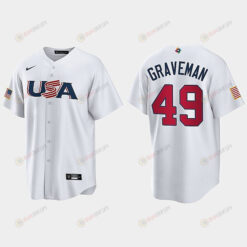 Kendall Graveman 49 USA Baseball 2023 World Baseball Classic Jersey - White