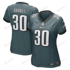 Kennedy Brooks Philadelphia Eagles Women's Game Player Jersey - Midnight Green