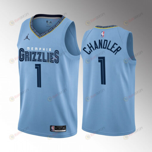 Kennedy Chandler 1 2022-23 Memphis Grizzlies Blue City Edition Jersey