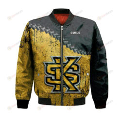 Kennesaw State Owls Bomber Jacket 3D Printed Grunge Polynesian Tattoo