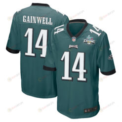 Kenneth Gainwell 14 Philadelphia Eagles Super Bowl LVII Champions 2 Stars Men's Jersey - Midnight Green