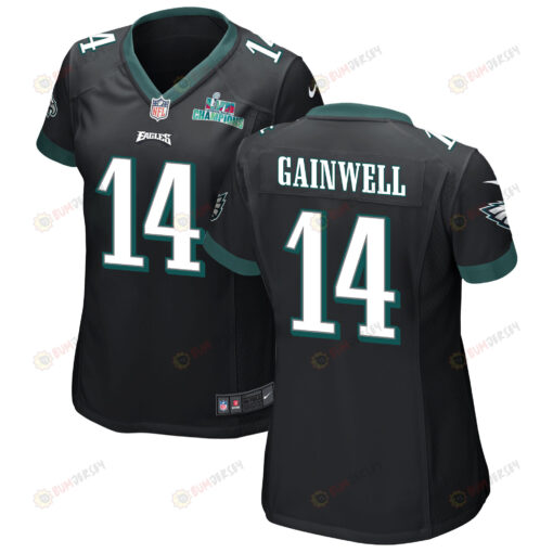 Kenneth Gainwell 14 Philadelphia Eagles Super Bowl LVII Champions WoMen's Jersey - Black