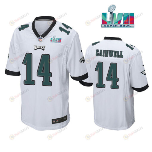 Kenneth Gainwell 14 Philadelphia Eagles Super Bowl LVII Game Player Men Jersey - White