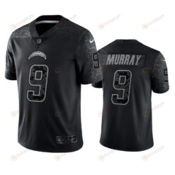 Kenneth Murray 9 Los Angeles Chargers Black Reflective Limited Jersey - Men