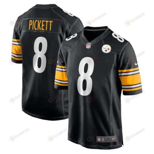 Kenny Pickett 8 Pittsburgh Steelers 2022 Draft First Round Pick Game Jersey In Black