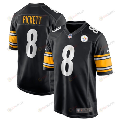 Kenny Pickett 8 Pittsburgh Steelers Youth 2022 Draft First Round Pick Game Jersey In Black