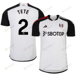 Kenny Tete 2 Fulham FC 2023-24 Premier League Home Men Jersey - White