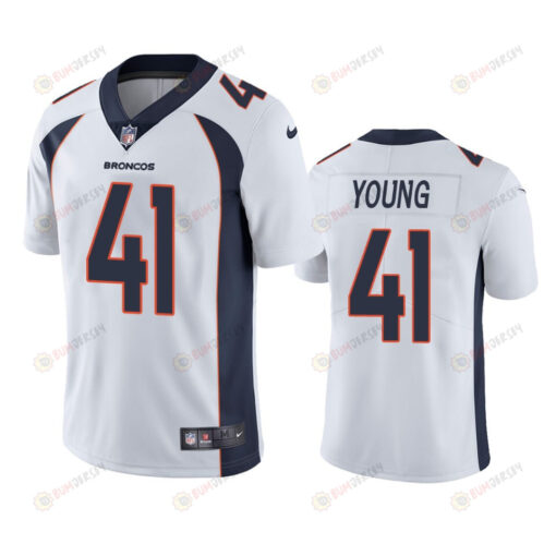 Kenny Young 41 Denver Broncos White Vapor Limited Jersey