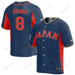 Kensuke Kondo 8 Japan Baseball 2023 World Baseball Classic Jersey - Navy