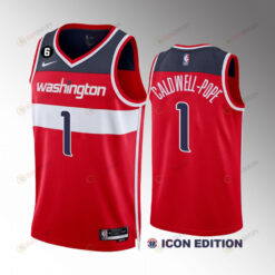 Kentavious Caldwell-Pope 1 Washington Wizards 2022-23 Icon Edition Red Men Jersey