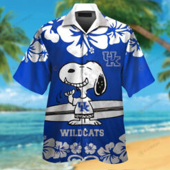 Kentucky Wildcats And Snoopy Tropical 3D Printed Hawaiian Shirt