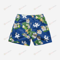 Kentucky Wildcats Floral Hawaiian Men Shorts Swim Trunks - Print Shorts