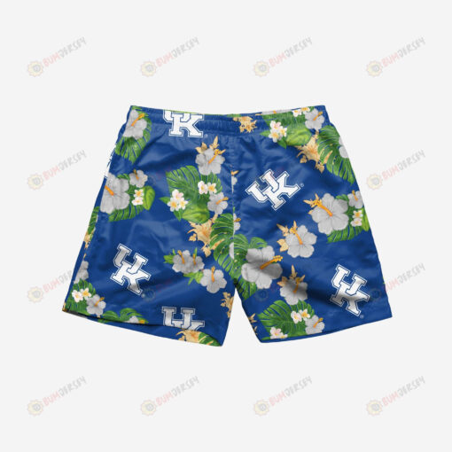 Kentucky Wildcats Floral Hawaiian Men Shorts Swim Trunks - Print Shorts