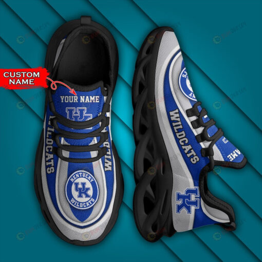 Kentucky Wildcats Logo Curve Border Pattern Custom Name 3D Max Soul Sneaker Shoes