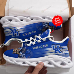 Kentucky Wildcats Logo Player Pattern Custom Name 3D Max Soul Sneaker Shoes In Blue