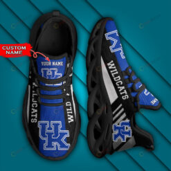 Kentucky Wildcats Logo Stripe Border Pattern Custom Name 3D Max Soul Sneaker Shoes