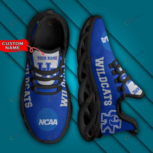 Kentucky Wildcats Logo Text Pattern Custom Name 3D Max Soul Sneaker Shoes