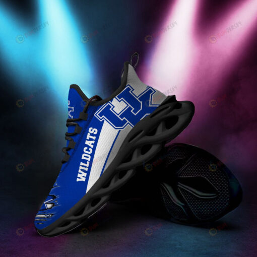 Kentucky Wildcats Logo Torn Pattern 3D Max Soul Sneaker Shoes In Blue