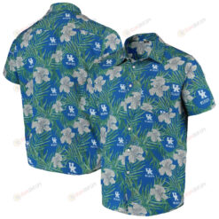 Kentucky Wildcats Royal Floral Button-Up Hawaiian Shirt