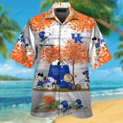 Kentucky Wildcats Snoopy Short Sleeve Button Up Tropical Aloha 3D Printed Hawaiian Shirt