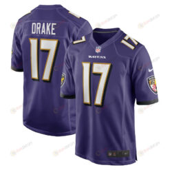 Kenyan Drake Baltimore Ravens Game Player Jersey - Purple