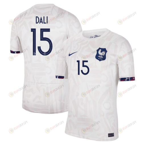 Kenza Dali 15 France Women's National Team 2023-24 Away Men Jersey