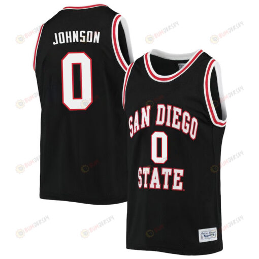 Keshad Johnson 0 San Diego State Aztecs 2023 Basketball Jersey- Men Black