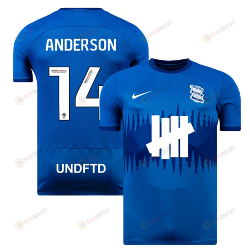 Keshi Anderson 14 Birmingham City 2023/24 Home Men Jersey - Blue