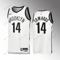 Kessler Edwards 14 2022-23 Brooklyn Nets White Association Edition Jersey Swingman