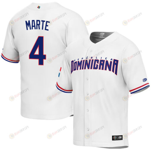 Ketel Marte 4 Dominican Republic Baseball 2023 World Baseball Classic Jersey - White