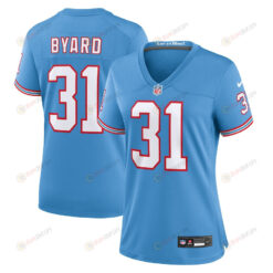 Kevin Byard 31 Tennessee Titans Oilers Throwback Alternate Game Women Jersey - Light Blue
