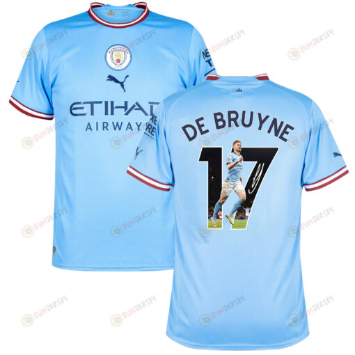 Kevin De Bruyne 17 Manchester City Legendary Blue Champions 2022-23 Home Jersey - Men