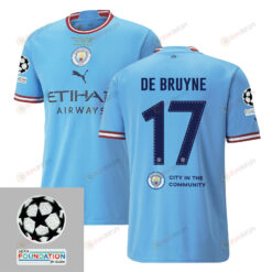 Kevin De Bruyne 17 Manchester City UEFA 2023 Final Match Details Patch Badge - Home Jersey