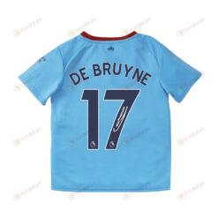 Kevin De Bruyne 17 Signed Manchester City 2022/23 Hom Jersey - Youth