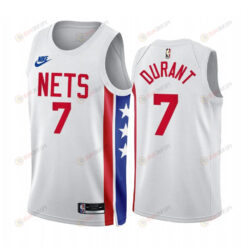 Kevin Durant 2022-23 Brooklyn Nets White 7 Classic Edition Jersey - Men Jersey