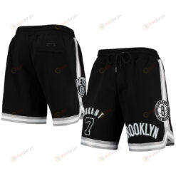 Kevin Durant 7 Brooklyn Nets Black Team Player Shorts - Men