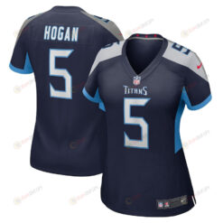 Kevin Hogan 5 Tennessee Titans Women's Home Game Player Jersey - Navy