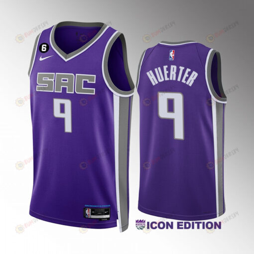 Kevin Huerter 9 Sacramento Kings Purple Icon Edition 2022-23 Unisex Jersey Swingman